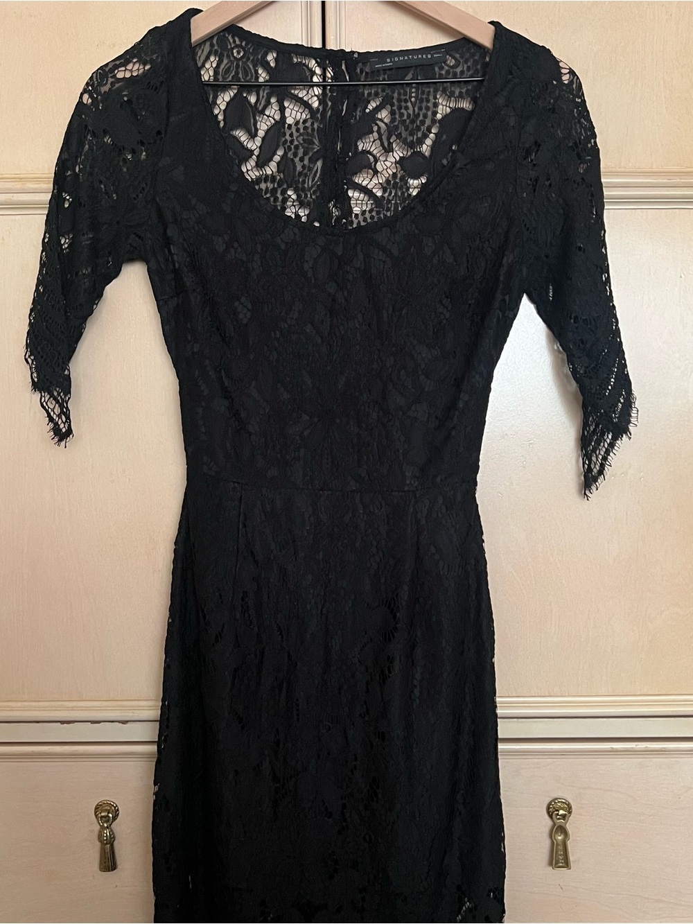 Signature8 Black Lace Midi Dress